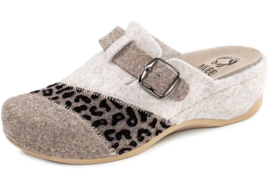 MUBB Damenschuhe|Schuhe>, klassische Damen-Hausschuhe, Weite H, mit herausnehmbarem Fußbett