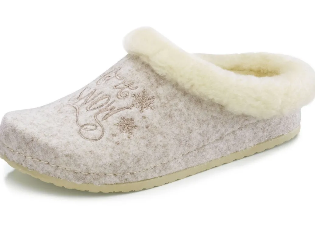 MUBB Damenschuhe|Schuhe>, warme Damen-Hausschuhe, Weite H, mit Lammfell