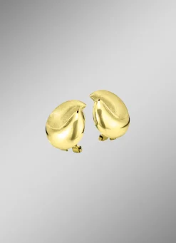 Damen-Goldschmuck>Ohrclips, Hochglanz/satiniert