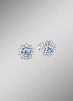 Damen-Zirkoniaschmuck|Damen-Edelsteinschmuck>Ohrstecker im Blumendesign