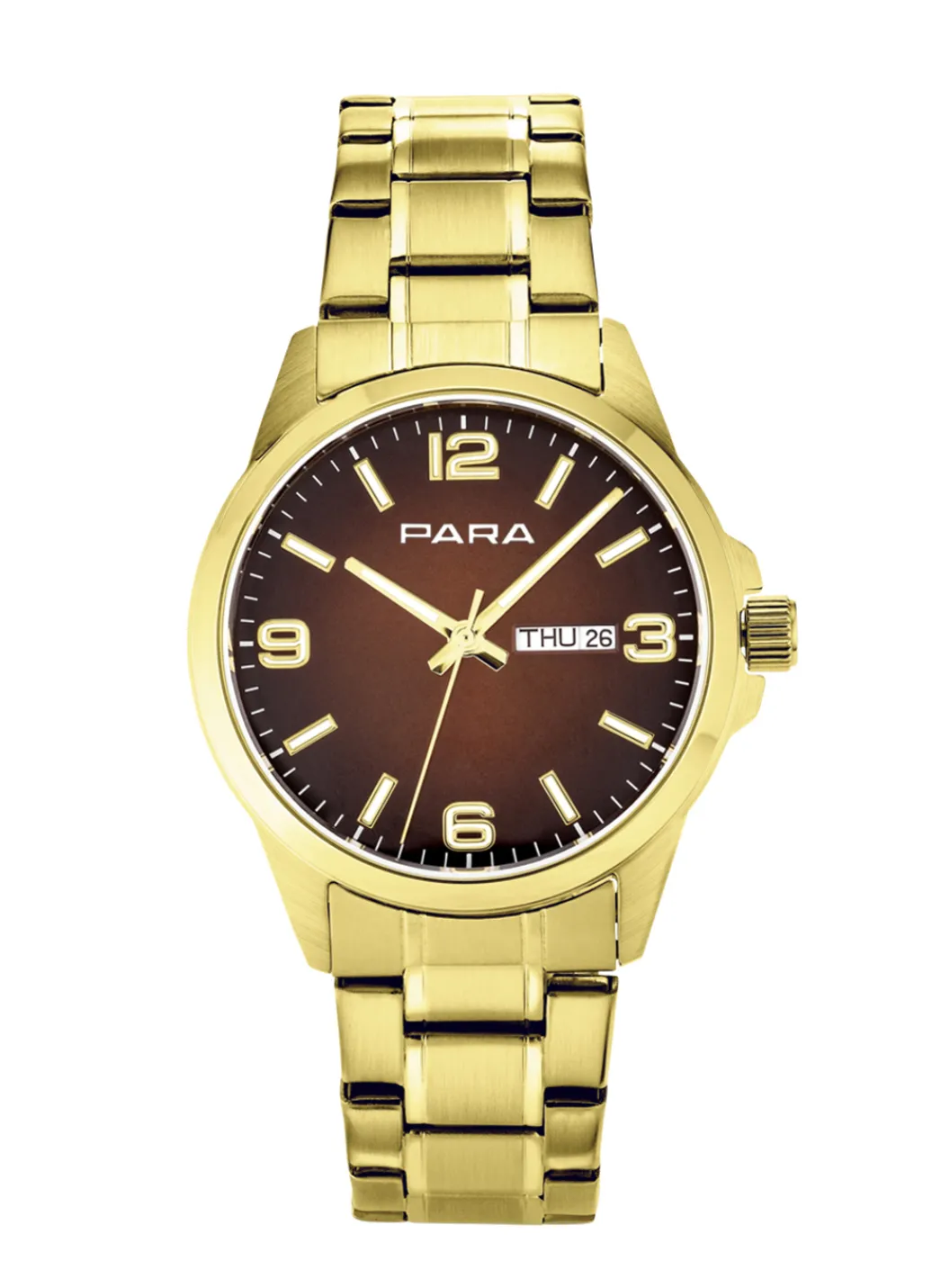 PARA Herrenuhren>-Quartz-Herrenuhr mit Stahlbandgehäuse