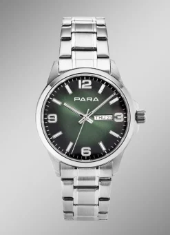 PARA Herrenuhren>-Quartz-Herrenuhr mit Stahlbandgehäuse