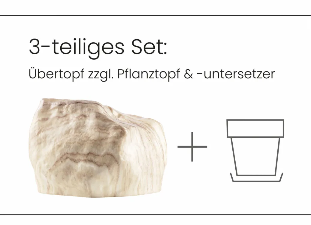 Dekoration>Pflanzenübertopf von Botanyia in edler Naturstein-Optik