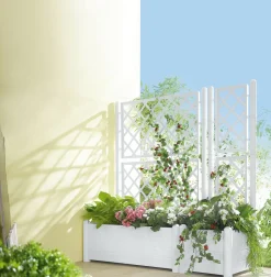 Sicht- & Sonnenschutz|Blumentöpfe & Pflanzgefäße>Pflanzkasten mit Spalierwand