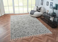 Heimtextilien>Pflegeleichte Brücken und Teppiche GRAU MELIERT