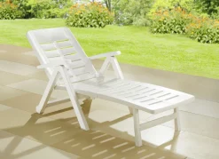 Gartenmöbel>Pflegeleichte und wetterfeste Rollliege Smeraldo