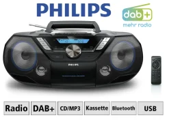 PHILIPS Technik>AZB798T CD-/Kassetten-/DAB+ Radio SCHWARZ