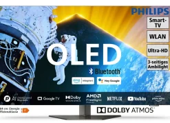 PHILIPS Technik>OLED809/12 4K-Ultra-HD OLED-Ambilight-Fernseher SILBER