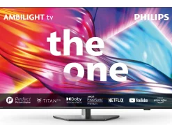 PHILIPS Technik></noscript>The One 4K Ultra-HD Ambilight-LED-TV ANTHRAZIT