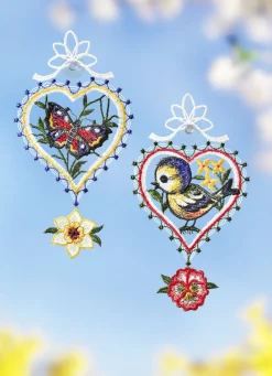 PLAUENER SPITZE Heimtextilien|Dekoration>Fensterbild, 2er-Set BUNT