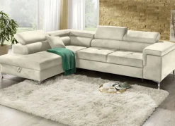 Möbel>Polsterecke mit Bettfunktion und Komfortschaum-Polsterung