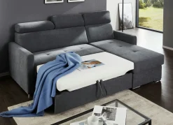 Möbel></noscript>Polsterecke mit Schlaffunktion und Bettkasten