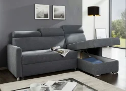 Möbel></noscript>Polsterecke mit Schlaffunktion und Bettkasten