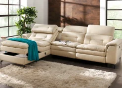 Möbel></noscript>Polsterecke mit verstellbarer Kopfstütze und Ottomane