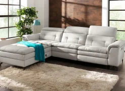 Möbel></noscript>Polsterecke mit verstellbarer Kopfstütze und Ottomane