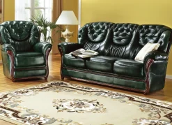 Möbel></noscript>Polstermöbel mit Bezug aus echtem Leder