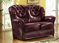 Möbel></noscript>Polstermöbel mit Bezug aus echtem Leder