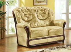 Möbel></noscript>Polstermöbel mit Bezug aus echtem Leder