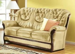 Möbel></noscript>Polstermöbel mit Bezug aus echtem Leder