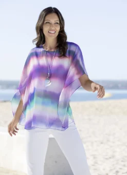 Blusen & Tuniken>Poncho-Tunika in MULTICOLOR