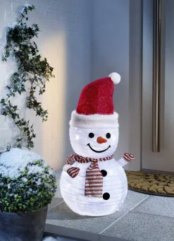 Außendekorationen>Pop-Up Schneemann WEISS