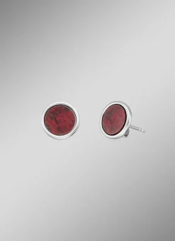 ENGELSRUFER Damen-Edelsteinschmuck>Powerful Stone Ohrstecker mit er Jaspis ROT