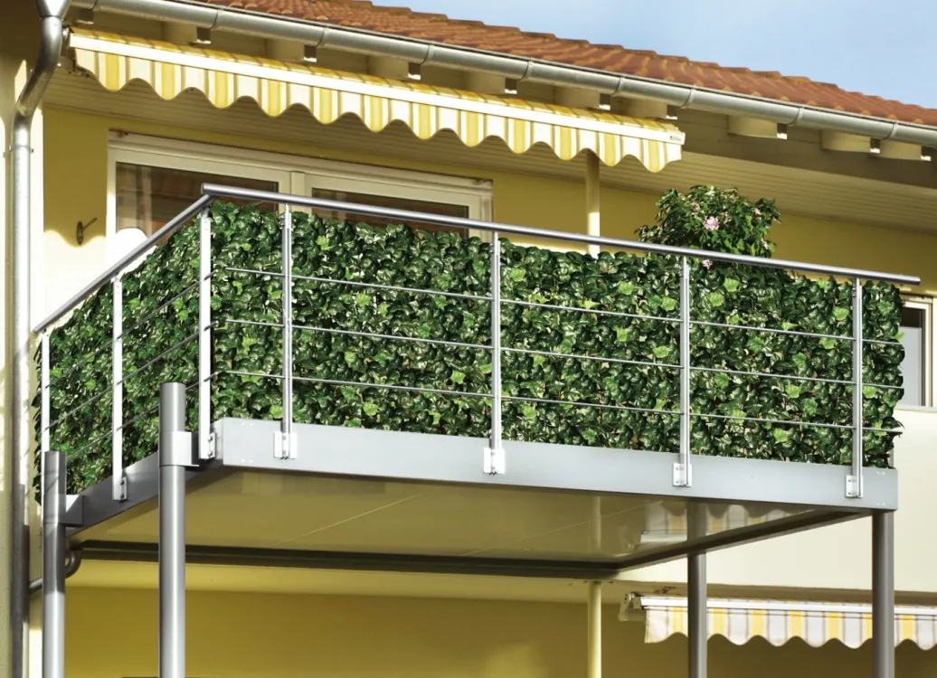 Sicht- & Sonnenschutz>Praktischer Sichtschutz aus stabilem Kunststoffgeflecht GRÜN