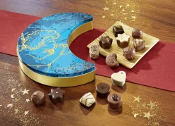 LAUENSTEIN Weihnachtsleckereien|Weihnachtliche Geschenkideen>Präsentdose Mond mit ausgesuchten Spezialitäten TÜRKIS