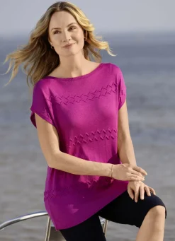 Pullover & Strickmode>Pulli in sehr weicher Qualität FUCHSIA