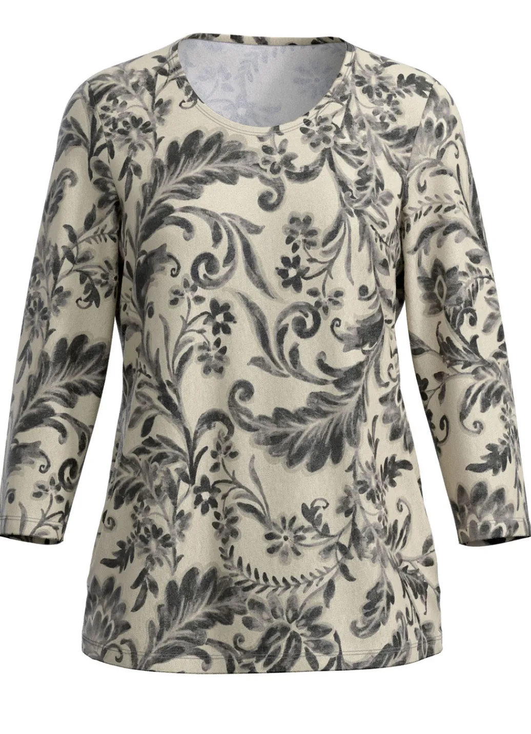 KLAUS MODELLE MADE IN GERMANY Abendmode|Pullover & Strickmode>Pullover in Feinstrick CREME-SCHWARZ