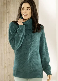 Pullover & Strickmode>Pullover in Reiskornstrick PETROL