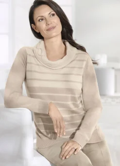 Abendmode|Pullover & Strickmode>Pullover in sehr weicher Qualität mit Kaschmir BEIGE-NATUR