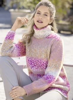 Tizia Pullover & Strickmode>Pullover mit Alpaka PINK-MULTICOLOR