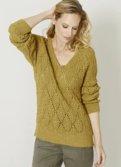 Pullover & Strickmode>Pullover mit Alpaka SENF