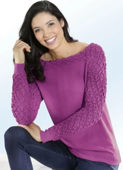 Pullover & Strickmode>Pullover mit Cloquémuster