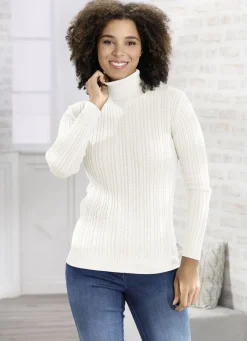 Pullover & Strickmode></noscript>Pullover mit streckender Struktur