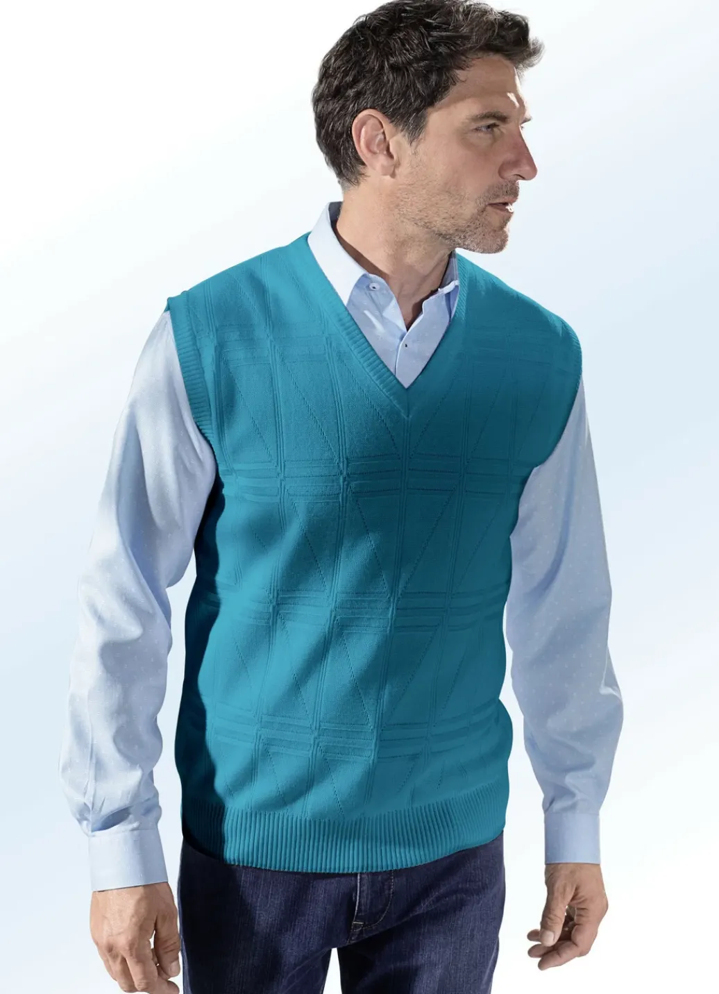 Pullover & Strickmode>Pullunder mit Strukturmuster in 3 Farben