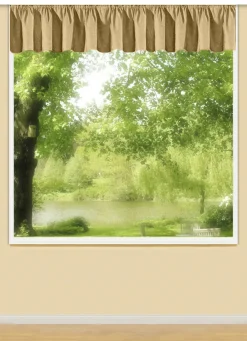 Heimtextilien>Querbehang mit Universalschienenband