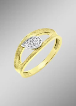 Damen-Diamantschmuck>Raffinierter Damenring mit 11 Brillanten