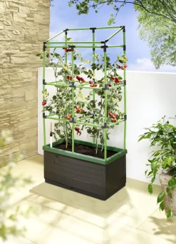 Blumentöpfe & Pflanzgefäße>Rankkasten City Jungle ANTHRAZIT-GRÜN