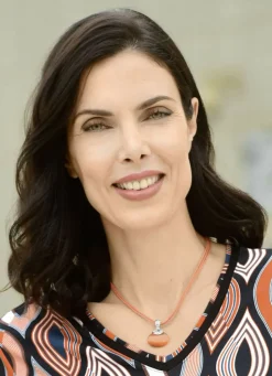 Damen-Modeschmuck>3-reihige Halskette mit Glassteine ORANGE