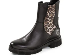 Remonte Schuhe|Damenschuhe>, modische Damen-Stiefeletten, Winterschuhe, Weite G, mit Reißverschluss SCHWARZ-BRAUN