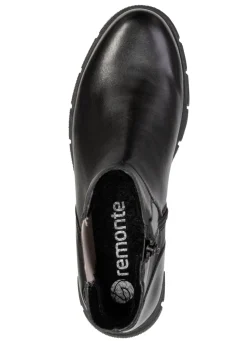 Remonte Schuhe|Damenschuhe></noscript>, modische Damen-Stiefeletten, Winterschuhe, Weite G, mit Reißverschluss SCHWARZ-BRAUN