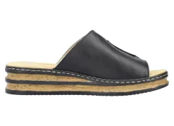 Rieker Schuhe|Damenschuhe></noscript>, klassische Damen-Pantoletten, aus Synthetik SCHWARZ