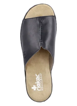 Rieker Schuhe|Damenschuhe></noscript>, klassische Damen-Pantoletten, aus Synthetik SCHWARZ
