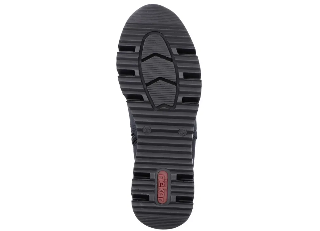 Rieker Damenschuhe|Schuhe>, modische Damen-Boots, Weite G, mit Reißverschluss DUNKELBLAU