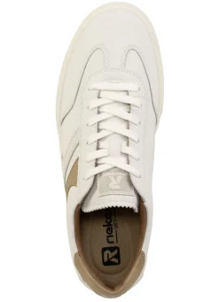 Rieker Herrenschuhe|Schuhe></noscript>Sneaker aus weichem Nappaleder WEISS-CAMEL