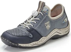 Rieker Damenschuhe|Schuhe>, sportliche Damen-Sneaker, mit herausnehmbarem Fußbett JEANS-BEIGE