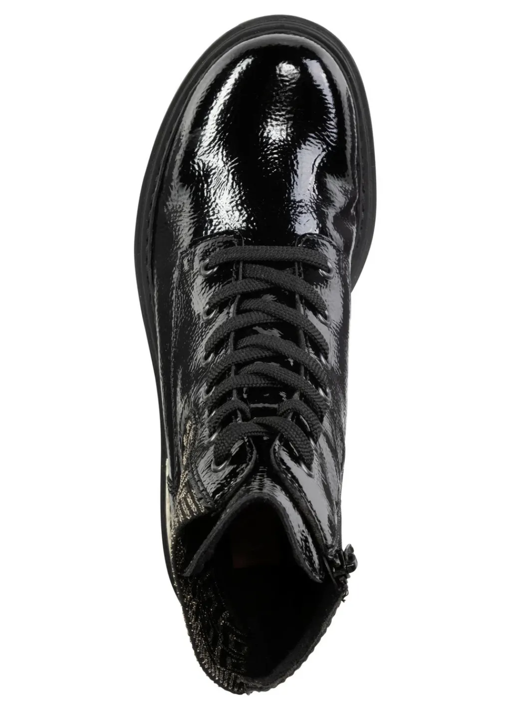 Rieker Damenschuhe|Schuhe>, stylische Damen-Stiefeletten, Winterschuhe, mit Reißverschluss SCHWARZ-GOLD