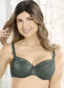 ROSA FAIA Damenwäsche|Wäsche></noscript>Bügel-BH mit elastischer Spitze WACHOLDER